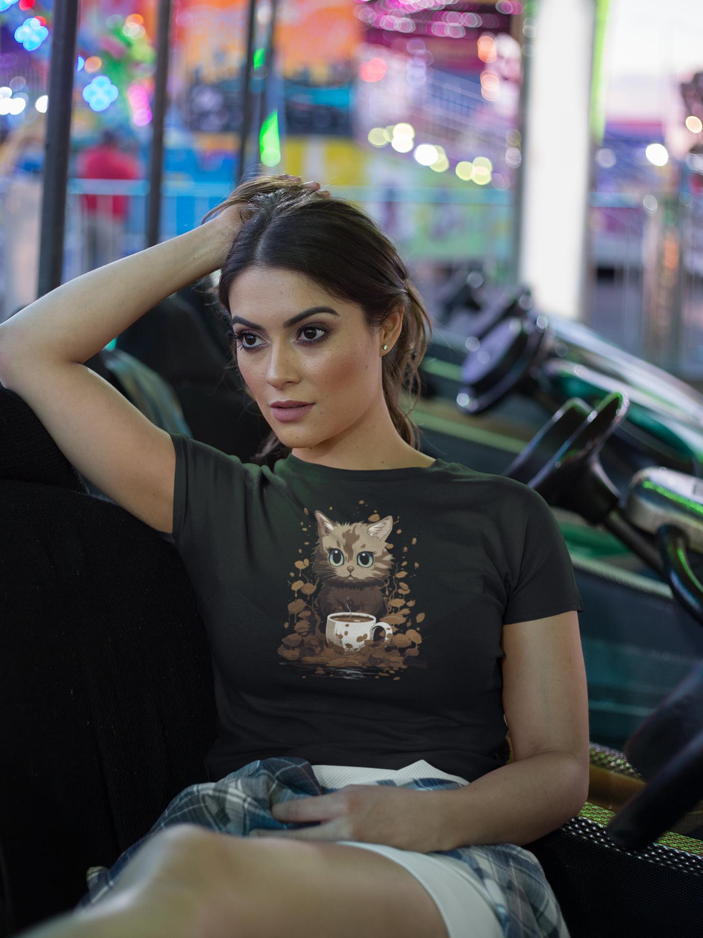 Cat Coffee T Shirt