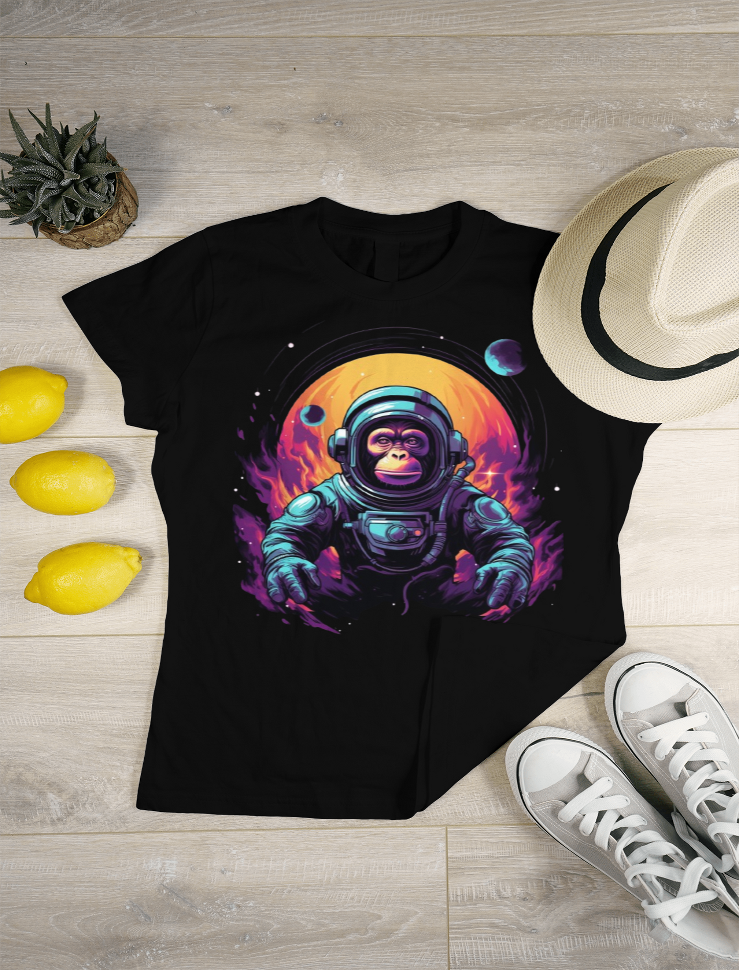 Astronaut Chimpanzee T Shirt