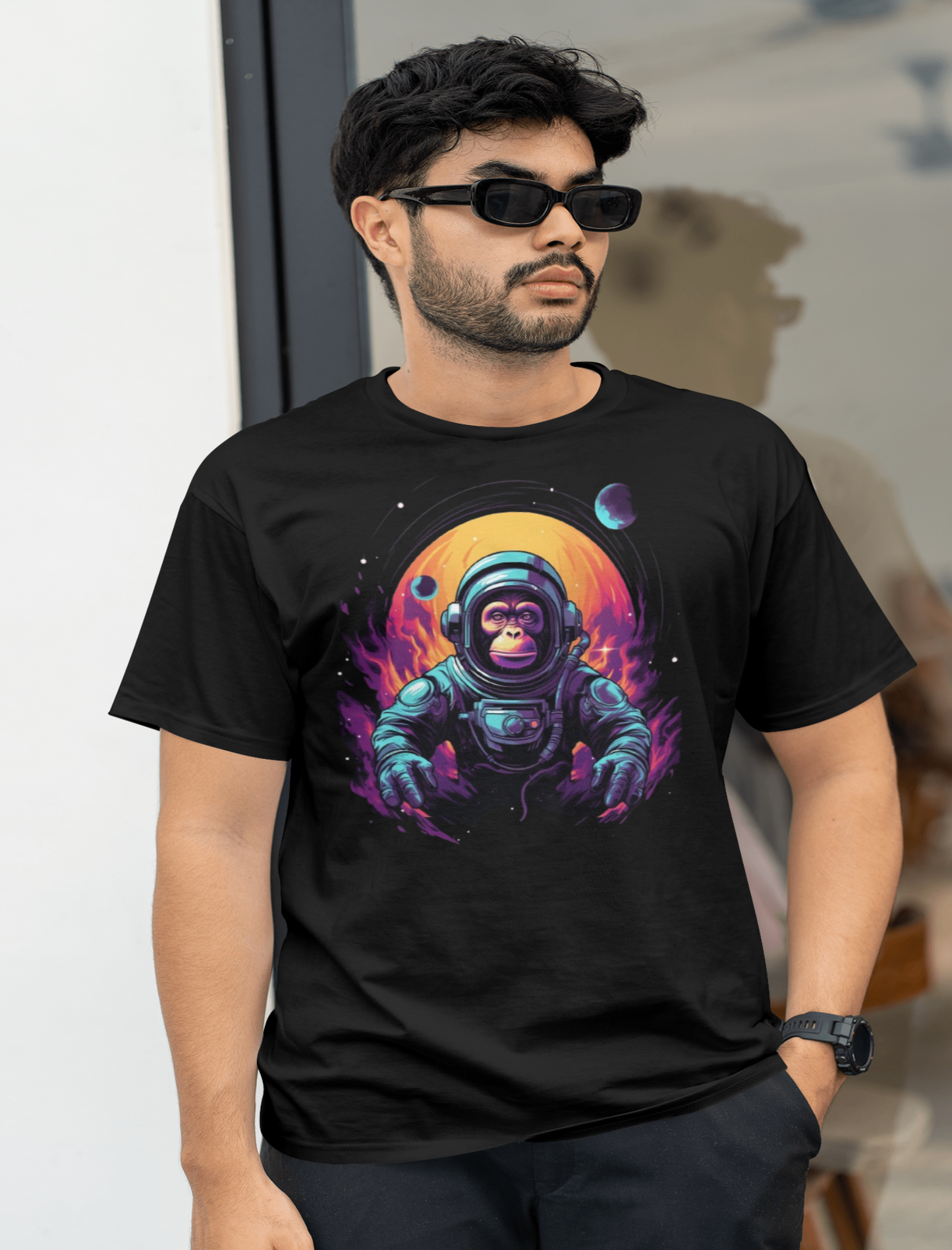 Astronaut Chimpanzee T Shirt