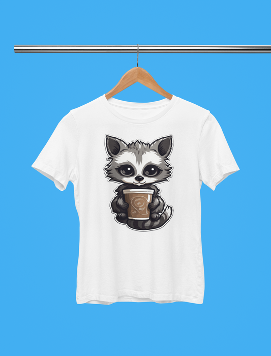 Cute Animal Holding Coffee