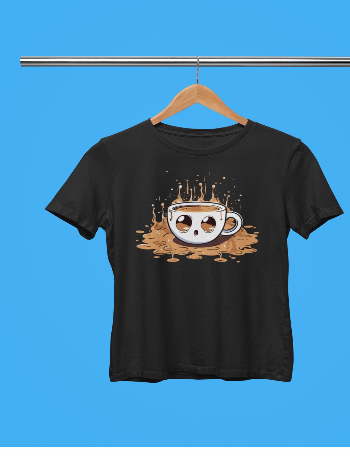 Coffee Cup Black T Shirt