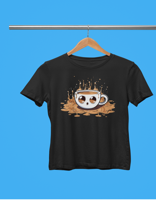 Coffee Cup Black T Shirt