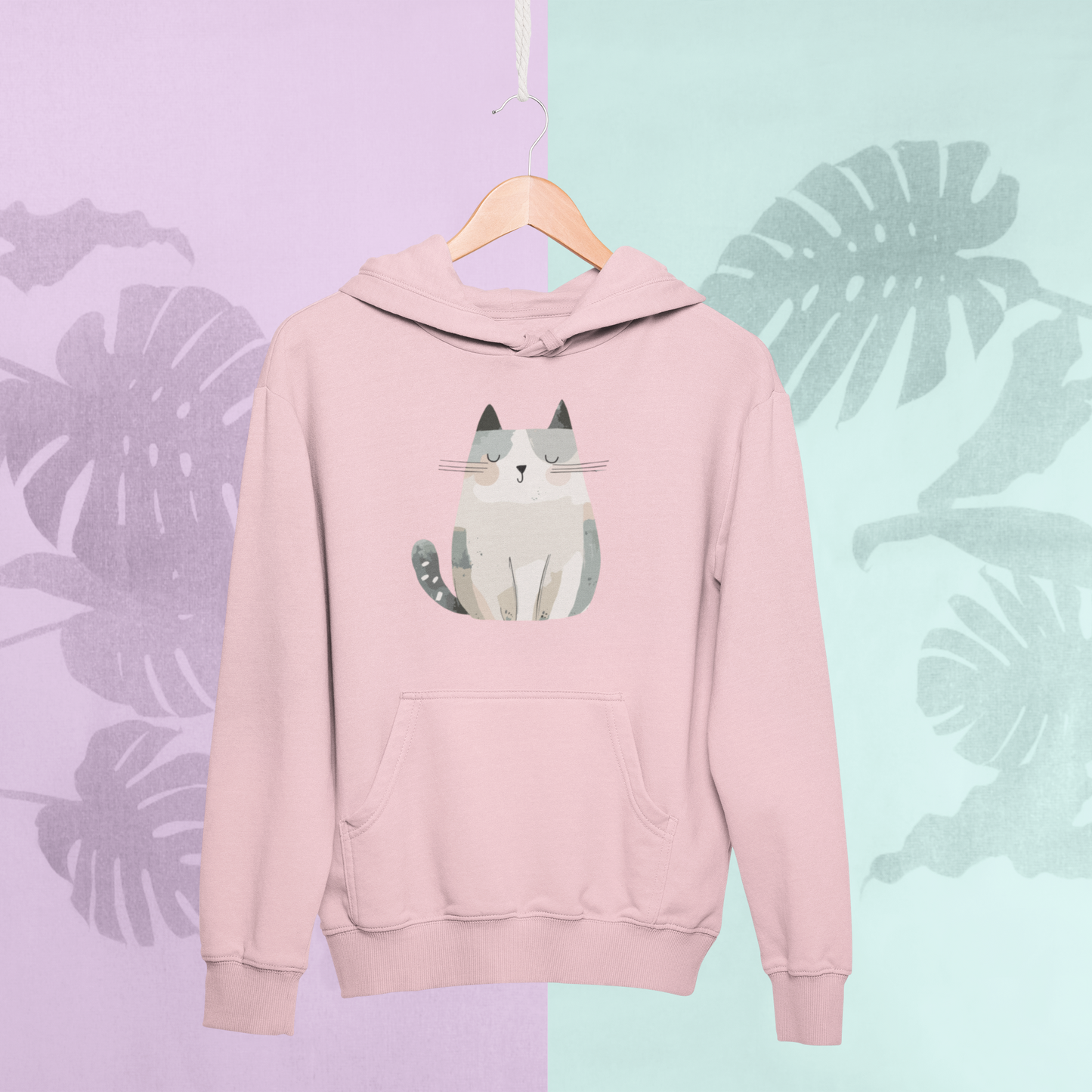 Serene Cat in Pastel