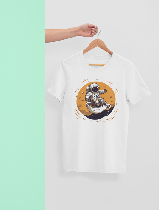 Astronaut In Coffee Cup T Shirt