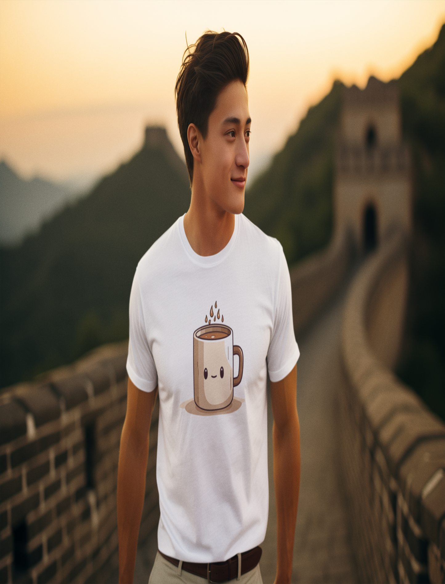 Coffee Cup White T Shirt