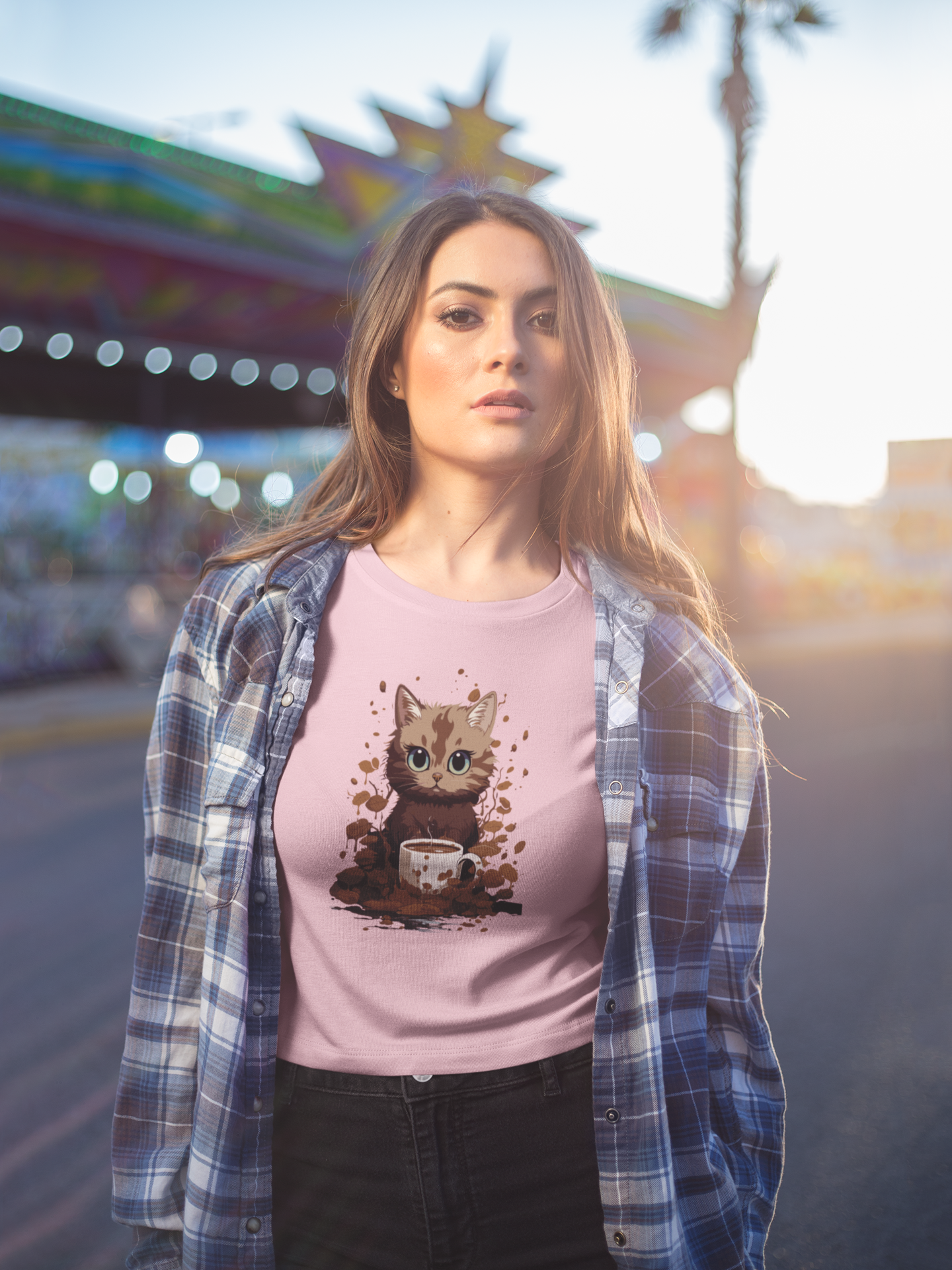 Cat Coffee T Shirt