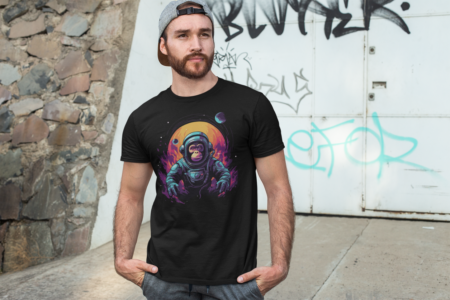 Astronaut Chimpanzee T Shirt