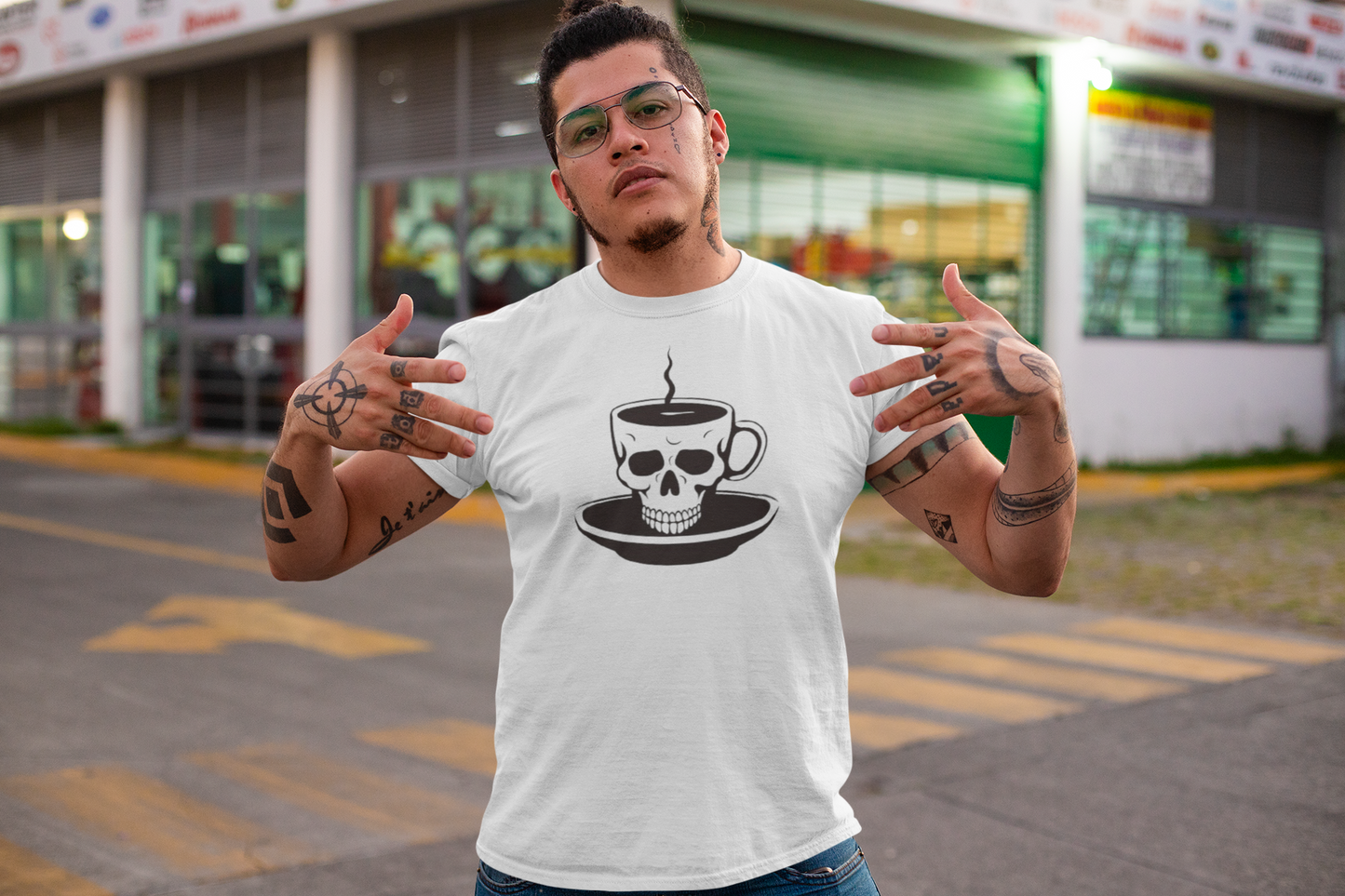 Skull Coffee T Shirt