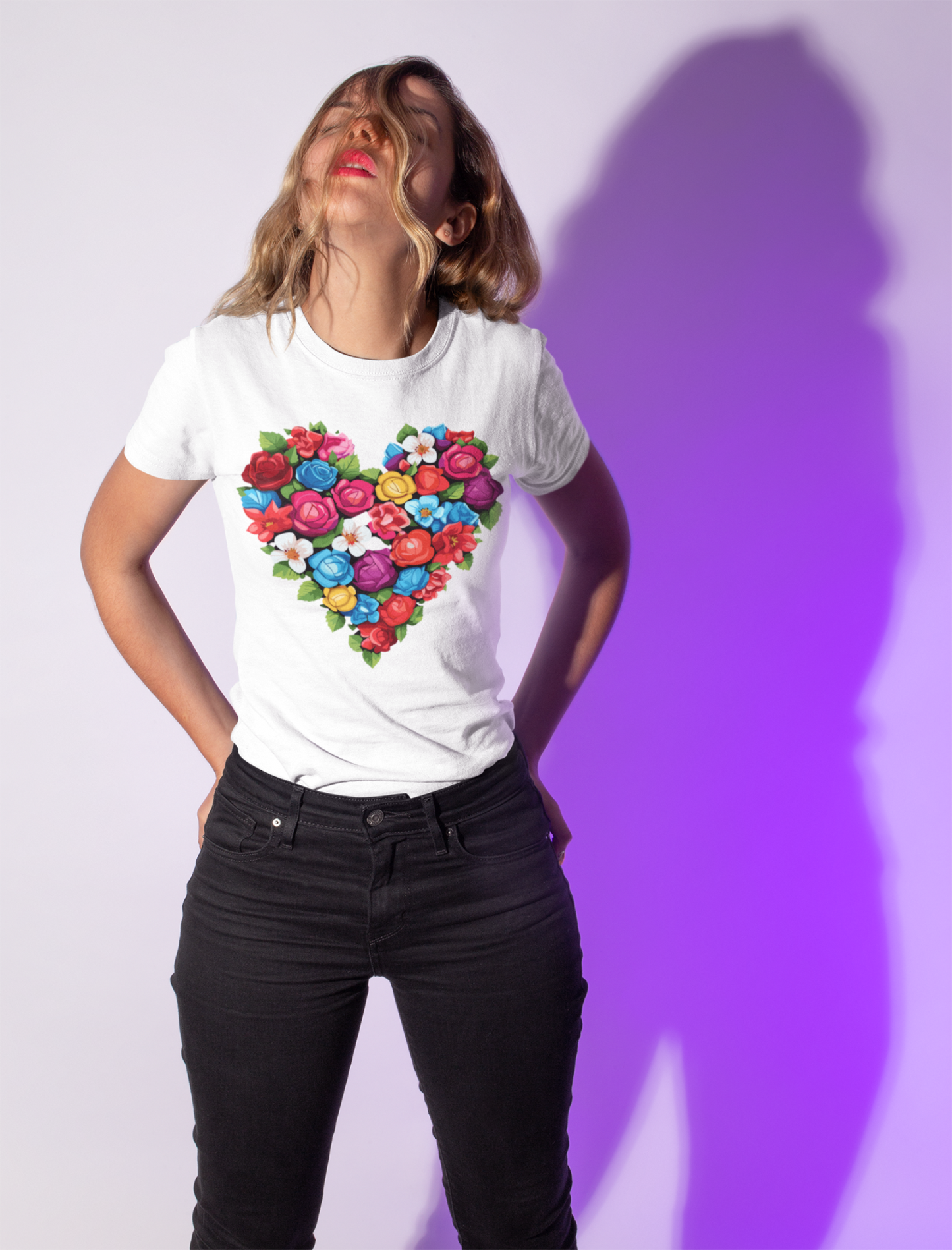 Flower Heart T Shirt