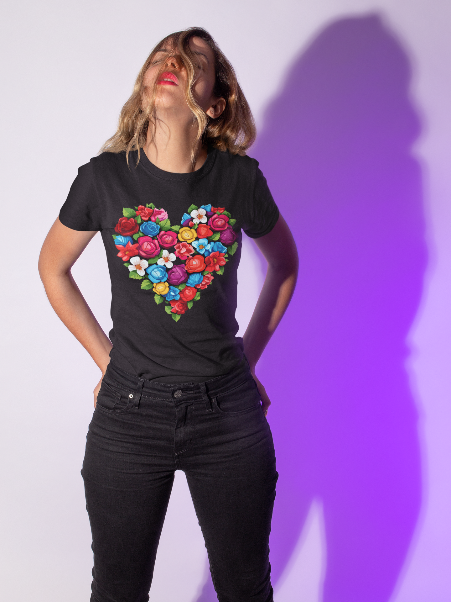 Flower Heart T Shirt